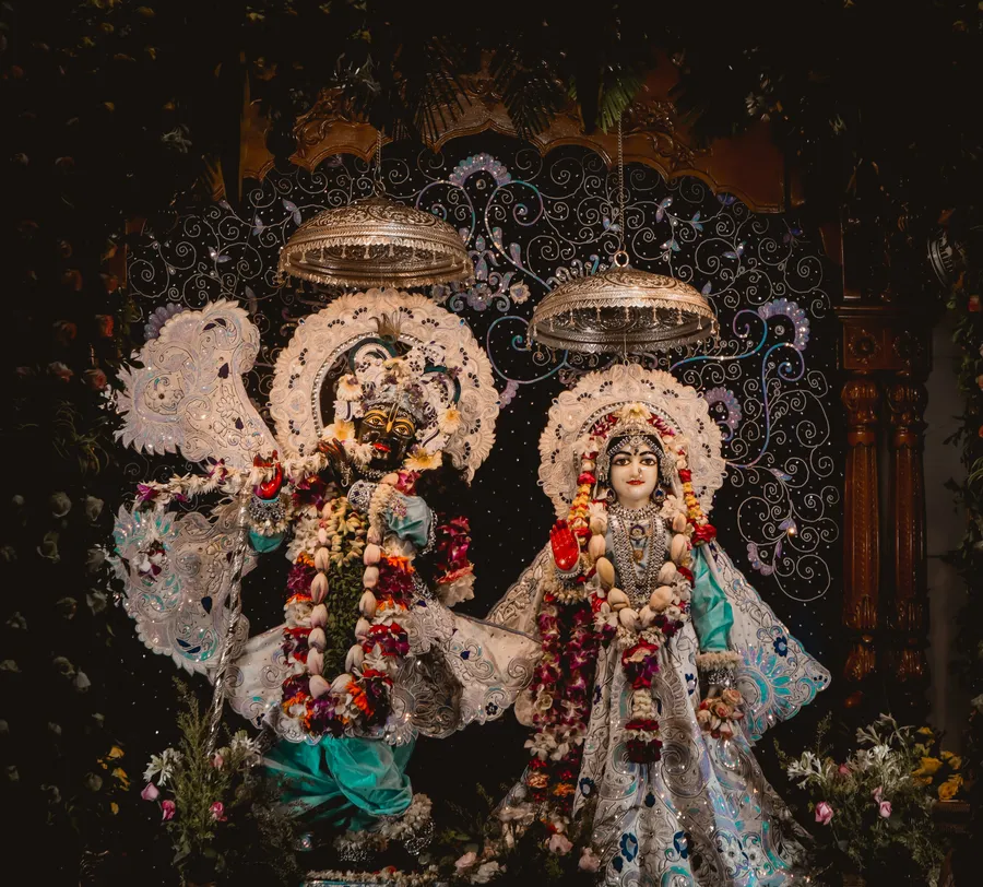 Sri Sri Krishna and Radha in temple decoration